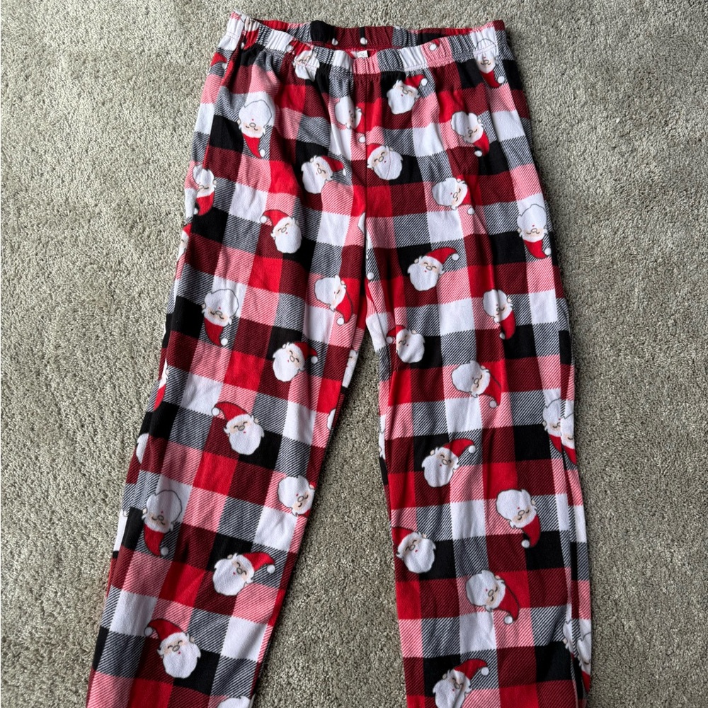 Red and Black Plaid Santa Pajama Pants